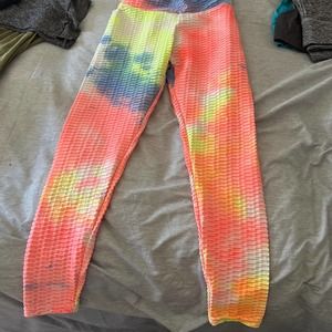 TikTok leggings tie dye women medium